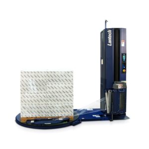 Semi automatic stretch film wrap and wrapping machine for pallets