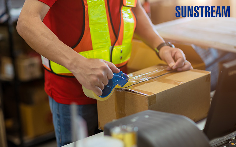 Sealing industrial packaging to protect goods during global transport