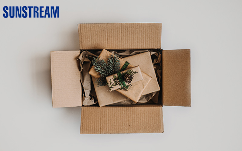 Sunstream sustainable packing strategy using eco-friendly materials